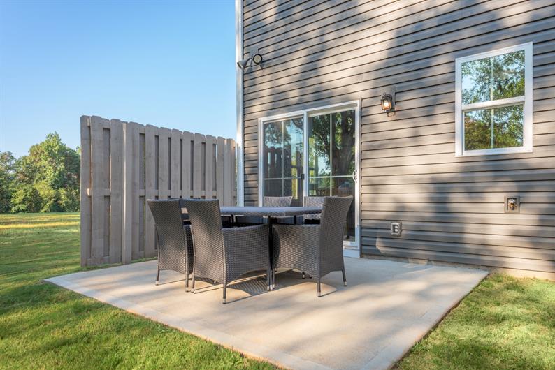 Your back patio is the perfect spot for soaking in Vitamin D or expanding your entertainment area!  