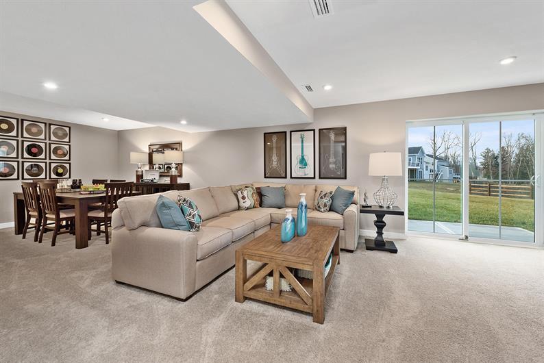 FANTASTIC BASEMENT FINISHES WITH AVAILABLE WALKOUTS FOR MORE ENTERTAINMENT SPACE 