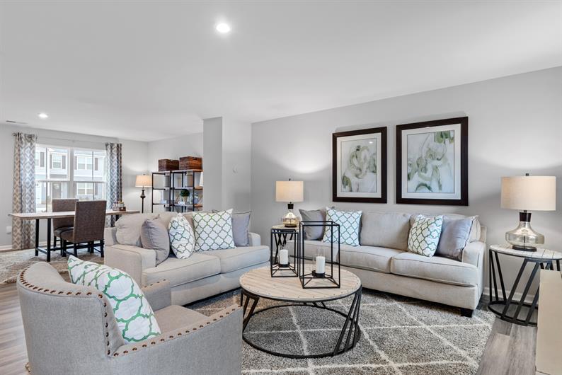 OPEN CONCEPT FLOORPLANS ALLOW FAMILY AND FRIENDS TO GATHER AND NEVER MISS THE CONVERSATION 