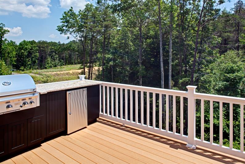 A SERENE SETTING IS THE PERFECT BACKDROP FOR A FUTURE DECK OR PATIO 
